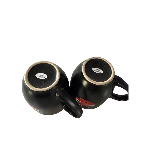 Devil Mountain Coffee Co. Black & Red Ceramic Coffee Mugs Set Of 2 16 Oz - Picture 5 of 6
